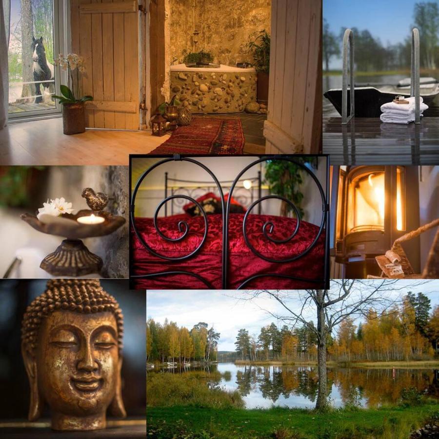 Romantic Spa Villa With Fireplace By The Lake Stjarnsund Kültér fotó